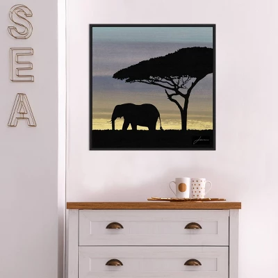22" X 22" Savanna Elephant I By James Burghardt Framed Canvas Wall Art Black - Amanti Art 8 22" X 22" Savanna Elephant I By James Burghardt Framed Canvas Wall Art Black - Amanti Art - Image 8