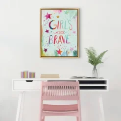 18" X 24" Sylvie Girls Are Brave Framed Canvas Wall Art By Ettavee Gold - Kate And Laurel 9 18" X 24" Sylvie Girls Are Brave Framed Canvas Wall Art By Ettavee Gold - Kate And Laurel -Adesso Store GUEST c639d48d 27b3 446c b1dd b77671de9d72
