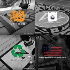 2'x3' ColorStar Timeless Stripe Door Mat Silver - Bungalow Flooring -Adesso Store GUEST c6b6a7a9 4eb4 46e4 adb5 94b131214201 2