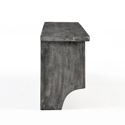48" Pomona Metal And Reclaimed Wood Entryway Coat Hook With Storage Cubbies Slate Gray - Alaterre Furniture 4 48" Pomona Metal And Reclaimed Wood Entryway Coat Hook With Storage Cubbies Slate Gray - Alaterre Furniture - Image 4