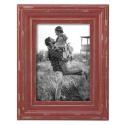 Red Decorative Distressed Wood Picture Frame - Foreside Home & Garden -Adesso Store GUEST cd6cb6bb ae43 4cdd bc64 f8d3a38e2959