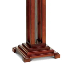 Robert Louis Tiffany Mission Floor Lamp With Nightlight 62.5" Tall Walnut Wood Column Stained Glass Shade For Living Room Reading Bedroom -Adesso Store GUEST ceb73914 62ae 406a a012 29c234d3df6a