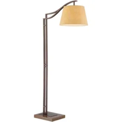 Franklin Iron Works Rustic Farmhouse Arc Floor Lamp With USB Port 60" Tall Bronze Downbridge Faux Leather Empire Shade For Living Room Reading Bedroom 15 Franklin Iron Works Rustic Farmhouse Arc Floor Lamp With USB Port 60" Tall Bronze Downbridge Faux Leather Empire Shade For Living Room Reading Bedroom -Adesso Store GUEST cebdead3 0670 462e 806c d140c870063f