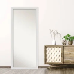 28" X 64" Flair Soft Framed Full Length Floor/Leaner Mirror White - Amanti Art -Adesso Store GUEST d3f3df84 28d0 4d78 ae36 bf3f26332820