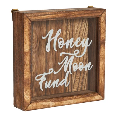 Juvale Wood Cursive Honeymoon Fund Box Wedding Gifts, Wall Mounted Shadow Piggy Bank, Newly Wed Rustic Home Decoration, Vacation Supplies, 7 X 7 In 8 Juvale Wood Cursive Honeymoon Fund Box Wedding Gifts, Wall Mounted Shadow Piggy Bank, Newly Wed Rustic Home Decoration, Vacation Supplies, 7 X 7 In - Image 8