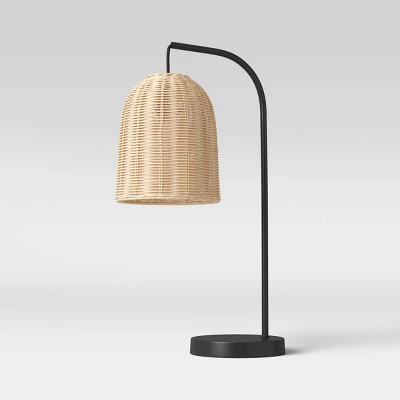 Addison Rattan Table Lamp Brown - Threshold™ 4 Addison Rattan Table Lamp Brown - Threshold™ - Image 4