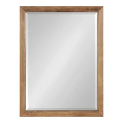 18" X 24" Hogan Wood Framed Decorative Wall Mirror Rustic Brown - Kate & Laurel All Things Decor