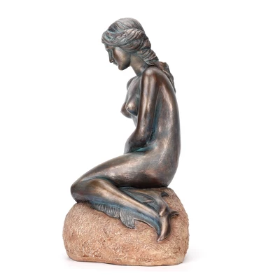 Techko Maid ABS Resin Little Mermaid Solar Outdoor Garden Statue Decor With Spotlight 2 Techko Maid ABS Resin Little Mermaid Solar Outdoor Garden Statue Decor With Spotlight - Image 2