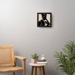 Domonique Brown Black Hair No. 6 Framed Wall Art Black - Deny Designs -Adesso Store GUEST d75f22a3 7081 4a0f a294 56c9f810331b