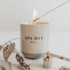 Sweet Water Decor Spa Day 12oz Cream Stoneware Candle