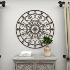 Metal Fleur De Lis Scrollwork And Wall Decor Black - Olivia & May -Adesso Store GUEST dd7a551e 4347 40f7 8fa6 81997655afc2