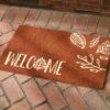 Split P Graphic Leaves Welcome Doormat
