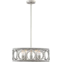 Franklin Iron Works Salima Brushed Nickel Gray Pendant Chandelier 21 1/4" Wide Farmhouse Rustic LED 5-Light Fixture For Dining Room Kitchen Island 11 Franklin Iron Works Salima Brushed Nickel Gray Pendant Chandelier 21 1/4" Wide Farmhouse Rustic LED 5-Light Fixture For Dining Room Kitchen Island -Adesso Store GUEST de3c317b 863c 4a94 b35f df4fa71d5c3b