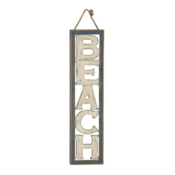 Wooden Sign Beach Wall Decor With Rope Hanger Beige - Olivia & May 7 Wooden Sign Beach Wall Decor With Rope Hanger Beige - Olivia & May -Adesso Store GUEST ded60c50 3101 403f 8b96 9a4bcb2c76c2