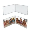 Azar Displays Clear Acrylic Double Photo Holder, Side By Side Dual Frame, Size 7"W X 5"H, 2-Pack