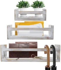 Sorbus Rustic Wooden Floating Shelves Set Of 3 Gray -Adesso Store GUEST e096e925 1c1b 4613 bbbe 1189e105c667