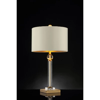 29.5" Traditional Metal Table Lamp With Crystal Accents Gold - Ore International 1 29.5" Traditional Metal Table Lamp With Crystal Accents Gold - Ore International