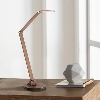 Possini Euro Design Magnum Modern Desk Lamp 36" Tall French Bronze Brown Metal LED Adjustable For Bedroom Living Room Bedside Nightstand Office House 1 Possini Euro Design Magnum Modern Desk Lamp 36" Tall French Bronze Brown Metal LED Adjustable For Bedroom Living Room Bedside Nightstand Office House