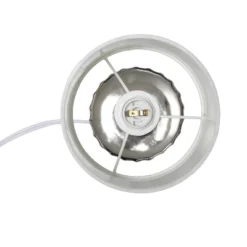 11.61" Tall Ruffled Capsule Bedside Table Desk Lamp With White Drum Fabric Shade Silver - Simple Designs 10 11.61" Tall Ruffled Capsule Bedside Table Desk Lamp With White Drum Fabric Shade Silver - Simple Designs -Adesso Store GUEST e2d461b5 cd83 422d 9d38 4e2f9f79446e