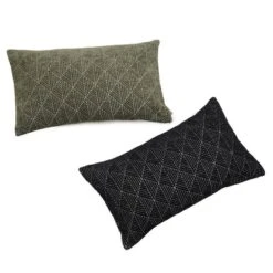 14"x24" Oversized Geometric Chenille Woven Jacquard Reversible Lumbar Throw Pillow Moss Green - Evergrace -Adesso Store GUEST e325234c d0ab 4bf4 878b cbbc80cef271