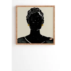 Domonique Brown Black Hair No. 5 Framed Wall Art Bamboo - Deny Designs -Adesso Store GUEST e3748061 84d9 4975 b69c ba5520120068