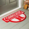 Evergreen University Of Nebraska Indoor Outdoor Natural Shaped Coir Doormat 1'6"x2'4" Multicolored