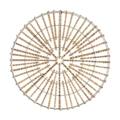 Rattan Geometric Handmade Wrapped Stick Wall Decor With Black Metal Frame Light Brown - The Novogratz -Adesso Store GUEST e4be6e04 d285 46ec 8b11 623a252a0882