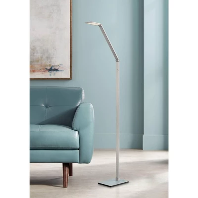 Possini Euro Design Bentley Modern Task Floor Lamp 61" Tall Silver LED Touch On Off Adjustable Head For Living Room Reading Bedroom Office House Home 1 Possini Euro Design Bentley Modern Task Floor Lamp 61" Tall Silver LED Touch On Off Adjustable Head For Living Room Reading Bedroom Office House Home