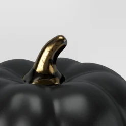 Set Of 3 Small Ceramic Halloween Pumpkins With Gold Stem - Threshold™ -Adesso Store GUEST e522c71c 5236 4716 87d9 cb99acca79a8