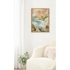 18" X 24" Sylvie Landscape 04 Framed Canvas By Annie Quigley Natural - Kate & Laurel All Things Decor -Adesso Store GUEST e67af1dc d7cd 4f63 97cf d2f83a1a41c2
