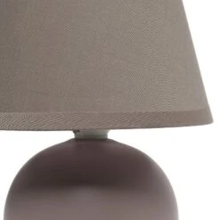 8.66" Petite Ceramic Orb Base Bedside Table Desk Lamp With Matching Tapered Drum Fabric Shade Gray - Creekwood Home -Adesso Store GUEST e6d62651 e3c1 457f 9d2b d2fffb8870cf