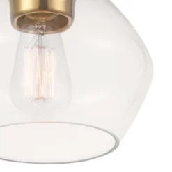Harrow 1-Light Semi-Flush Mount Ceiling Lighting With Clear Glass Shade - Globe Electric -Adesso Store GUEST e7302558 24e2 46f7 8b46 8e15fe5bd047