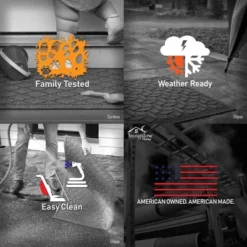 2'x3' Aqua Shield Elipse Indoor Outdoor Door Mat - Bungalow Flooring -Adesso Store GUEST e76cc85e ad2a 460b af82 07a73da27001