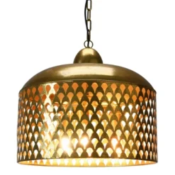 20.25" X 18.5" Metal Pendant Lamp Gold Finish - Storied Home -Adesso Store GUEST e7724abd e363 4943 9bf0 e7d954b4055f