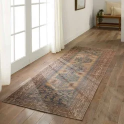 Reeves Medallion Runner Rug Brown/Blue - Jaipur Living -Adesso Store GUEST e7d326a5 ee14 4c39 98f7 867af3ebd7ff