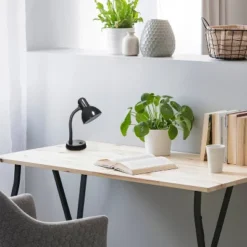 14.25" Traditional Fundamental Metal Desk Task Lamp And Bowl Shaped Shade With Flexi Gooseneck Black - Creekwood Home -Adesso Store GUEST e9dd6fa6 80a4 4696 bd00 ad284296e1d0