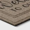 1'6"x2'6" "Welcome To Our Home" Mat Tan - Apache Mills