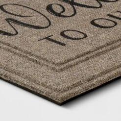 1'6"x2'6" "Welcome To Our Home" Mat Tan - Apache Mills
