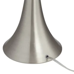 360 Lighting Gerson Modern Table Lamps 24" High Set Of 2 Brushed Nickel With Dimmers LED White Drum Shade For Bedroom Living Room Bedside Nightstand -Adesso Store GUEST ea9c2d93 eaa6 4e72 b52f 698ce14c23e5