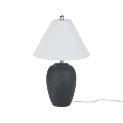 23" Unglazed Ceramic Jar Table Lamp - Nourison -Adesso Store GUEST eae22f40 688f 46ed 91f0 e97e9ca38fa1