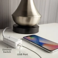 360 Lighting Accent Urn Table Lamp With USB Charging Port 22" High Warm Bronze Drum Shade For Living Room Desk Bedroom House -Adesso Store GUEST ebc0f417 de2e 4349 b9ed c3ead5843cdf 1