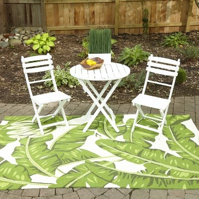 Veranda Bracegirdle Leaf Hooked Accent Rug - Momeni 2 Veranda Bracegirdle Leaf Hooked Accent Rug - Momeni - Image 2