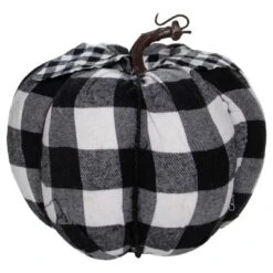 Northlight 7" Black And White Buffalo Plaid Fall Harvest Tabletop Pumpkin -Adesso Store GUEST efe89a58 0e57 49e6 a735 de2f67d5cbcf
