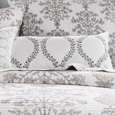 Filigree Floral Scroll Stitch Decorative Pillow - Levtex Home 1 Filigree Floral Scroll Stitch Decorative Pillow - Levtex Home