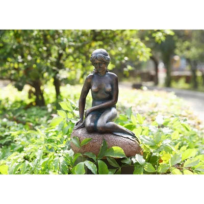 Techko Maid ABS Resin Little Mermaid Solar Outdoor Garden Statue Decor With Spotlight 5 Techko Maid ABS Resin Little Mermaid Solar Outdoor Garden Statue Decor With Spotlight - Image 5