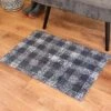 2'x3' ColorStar Sketch Plaid Door Mat Blue - Bungalow Flooring
