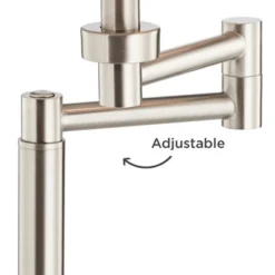 360 Lighting Camber Modern Desk Table Lamp 29" Tall Brushed Steel With USB And AC Power Outlet In Base Swing Arm Linen Shade For Bedroom Living Room -Adesso Store GUEST f1eae3c4 e0cf 4b3c 9675 26f878e9f512