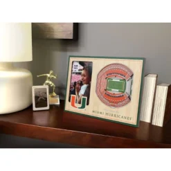 4" X 6" NCAA Miami Hurricanes 3D StadiumViews Picture Frame