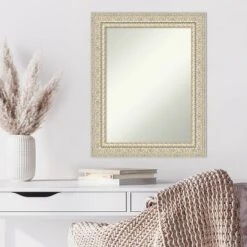 24" X 30" Non-Beveled Fair Baroque Cream Wood Wall Mirror - Amanti Art -Adesso Store GUEST f580d640 aad5 41c2 9ecf 99bf00b0f61e
