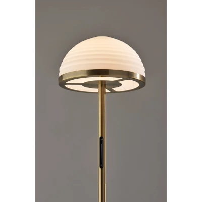 Juliana Floor Lamp With Smart Switch Antique Brass (Includes LED Light Bulb) - Adesso 3 Juliana Floor Lamp With Smart Switch Antique Brass (Includes LED Light Bulb) - Adesso - Image 3